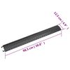 vidaXL Rampes de protection de c&acirc;ble 2 pcs 98,5 cm Noir
