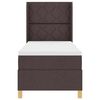 vidaXL Lit &agrave; ressorts avec matelas Marron 140 x 200 cm tissu