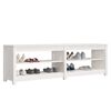 vidaXL Banc &agrave; chaussures Blanc 160x36,5x50 cm Bois de pin massif
