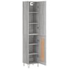 vidaXL Buffet haut Sonoma gris 34,5x34x180 cm Bois d'ing&eacute;nierie