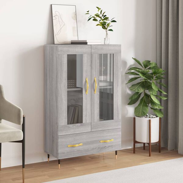 vidaXL Buffet haut sonoma gris 69,5x31x115 cm bois d'ing&eacute;nierie