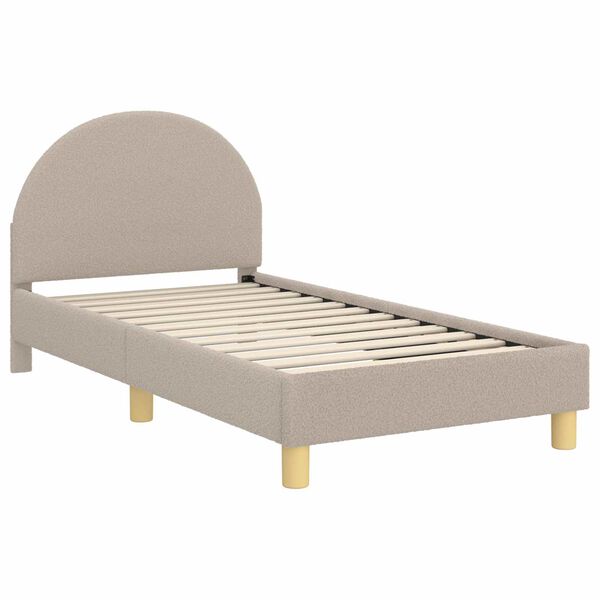vidaXL Cadre de lit pour enfants avec t&ecirc;te de lit Gris clair