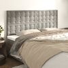vidaXL T&ecirc;te de lit Gris clair 160x5x118/128 cm Velours