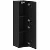 vidaXL Meuble TV mural 30,5 x 30 x 110 cm Ch&ecirc;ne noir Bois d'ing&eacute;nierie