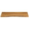 vidaXL Dessus de table 100x60x3,8 cm bord vivant bois massif manguier