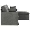 vidaXL Canap&eacute; Gris fonc&eacute; 198 x 134 x 80 cm Velours