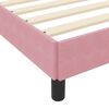 vidaXL Lit à ressorts avec matelas Rose 90 x 210 cm tissu
