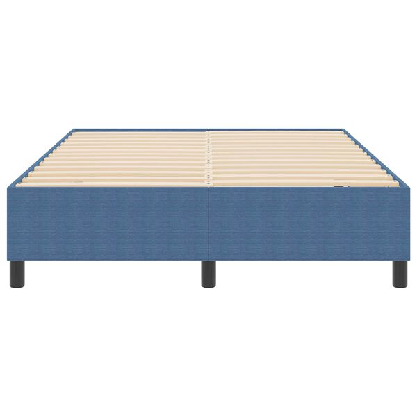 vidaXL Cadre de lit plateforme Bleu 160 x 200 cm tissu