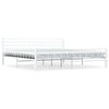 vidaXL Cadre de lit sans matelas blanc m&eacute;tal 200x200 cm