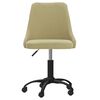 vidaXL Chaise pivotante de salle &agrave; manger Vert Tissu