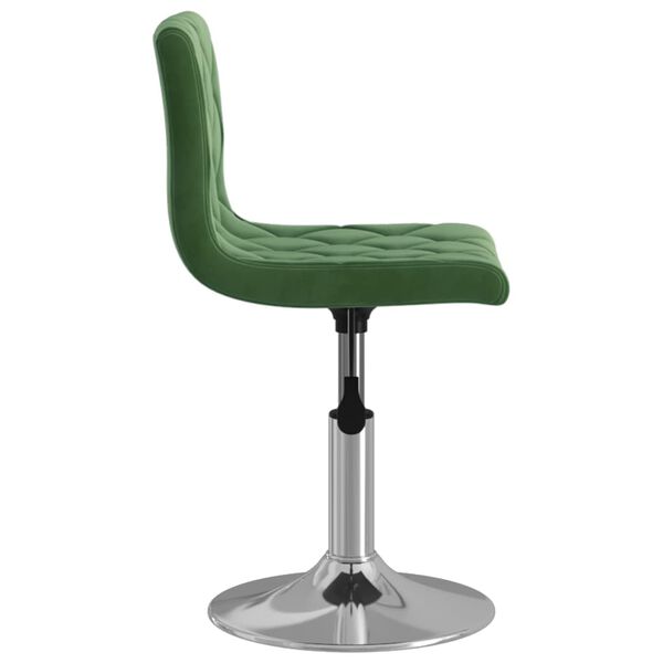 vidaXL Chaises pivotantes &agrave; manger lot de 4 vert fonc&eacute; velours