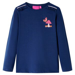 T-shirt enfants &agrave; manches longues bleu marine 104