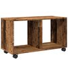 vidaXL Armoire &agrave; roulettes vieux bois 72x33x42,5 cm bois d'ing&eacute;nierie