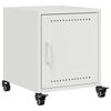 vidaXL Tables de chevet 2 pcs blanc 36x39x43,5 cm acier