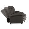 vidaXL Canap&eacute; inclinable &agrave; 3 places Gris fonc&eacute; Tissu