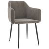 vidaXL Chaises &agrave; manger lot de 2 Gris clair Velours
