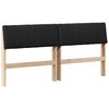 vidaXL T&ecirc;te de lit capitonn&eacute;e Noir 160 cm Pin massif