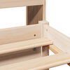 vidaXL Lit biblioth&egrave;que sans matelas 150x200 cm bois massif de pin