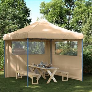 vidaXL Tente de r&eacute;ception pliable escamotable avec 2 parois lat&eacute;rales