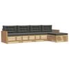 vidaXL Ensemble de canap&eacute;s d'ext&eacute;rieur 5 pc Blanc et anthracite