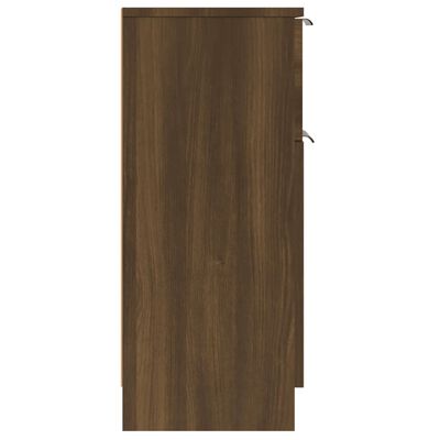 vidaXL Buffets 2 pcs chêne marron 30x30x70 cm Bois d'ingénierie