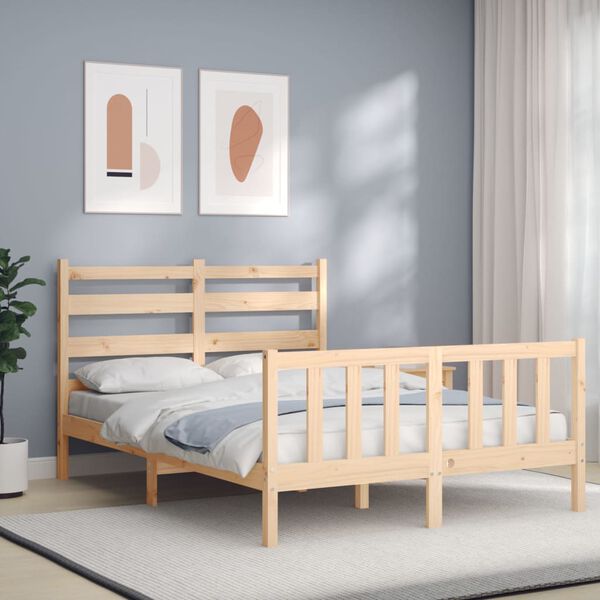 vidaXL Cadre de lit sans matelas 140x190 cm bois de pin massif