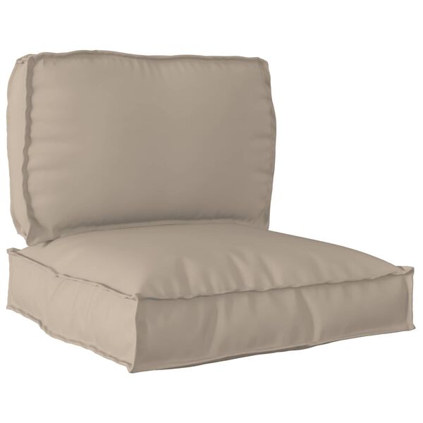 vidaXL Set de coussins de palette 2 pcs Taupe Tissu Oxford