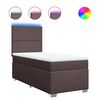 vidaXL Sommier &agrave; lattes de lit avec matelas Marron fonc&eacute; 80x200 cm