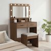 vidaXL Table de Toilette Ch&ecirc;ne brun 79 x 41 x 135 cm Bois d'ing&eacute;nierie