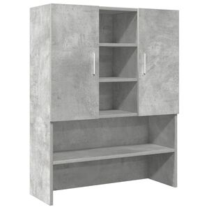 vidaXL Meuble pour machine &agrave; laver Gris b&eacute;ton 70,5x25,5x90 cm