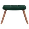 vidaXL Chaise de relaxation avec repose-pied Vert fonc&eacute; Velours