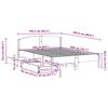 vidaXL Cadre de lit sans matelas cire marron 160x200cm bois pin massif