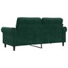 vidaXL Canap&eacute; &agrave; 2 places Vert fonc&eacute; 140 cm Velours