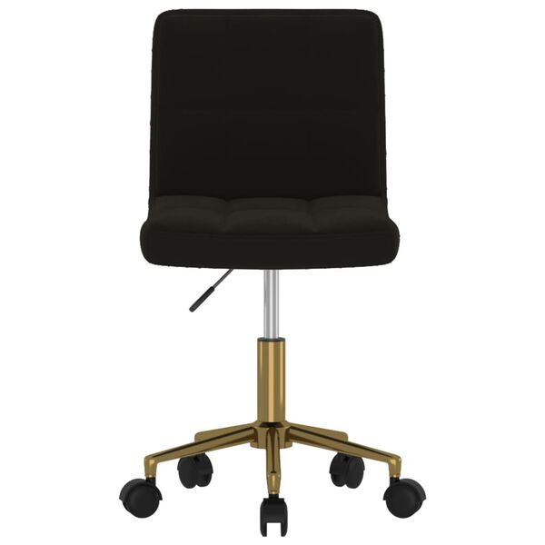 vidaXL Chaise pivotante de salle &agrave; manger Noir Velours