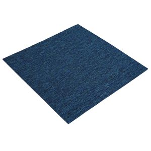 vidaXL Carreau de tapis Bleu 50 x 50 cm 36 pc PP et Bitume