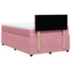 vidaXL Sommier &agrave; lattes de lit avec matelas Rose 120x200 cm Velours