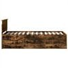 vidaXL Lit d'appoint Ch&ecirc;ne fum&eacute; et noir 100 x 200 cm Bois d'ing&eacute;nierie