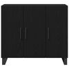 vidaXL Buffet Chêne noir 90 x 34 x 80 cm Bois d'ingénierie