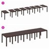 vidaXL Ensemble de salle &agrave; manger de jardin avec coussins 17 pcs PP
