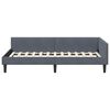 vidaXL Cadre de lit d'angle avec t&ecirc;te de lit Gris fonc&eacute; 80 cm x 200 cm