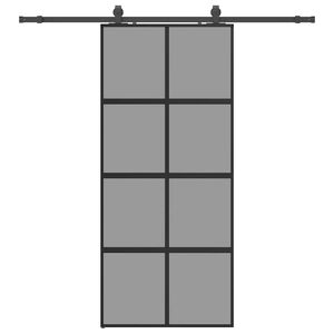 vidaXL Porte coulissante avec kit de quincaillerie noir 90x205 cm