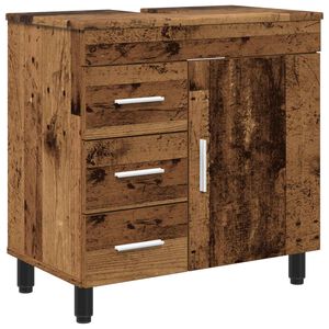 vidaXL Unit&eacute; de vanit&eacute; de salle de bain Bois ancien 60 x 35 x 60 cm
