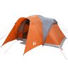 vidaXL Tente familiale à dôme 6 personnes gris et orange imperméable