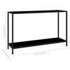 vidaXL Table console Noir 120x35x75 cm Verre trempé
