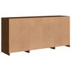 vidaXL Buffet avec lumi&egrave;res LED ch&ecirc;ne marron 142,5x37x67 cm