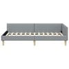 vidaXL Cadre de lit d'angle Gris clair 80 x 200 cm tissu