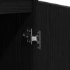 vidaXL Buffet ch&ecirc;ne noir 29,5x34x76 cm bois d'ing&eacute;nierie