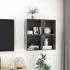 vidaXL Armoires murales 4 pcs Gris brillant Bois d&rsquo;ing&eacute;nierie