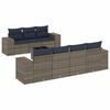 vidaXL Ensemble de canap&eacute; de jardin 8 pcs avec coussins gris r&eacute;sine tress&eacute;e