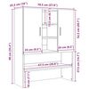 vidaXL Meuble pour machine &agrave; laver ch&ecirc;ne artisanal 70,5x25,5x90 cm